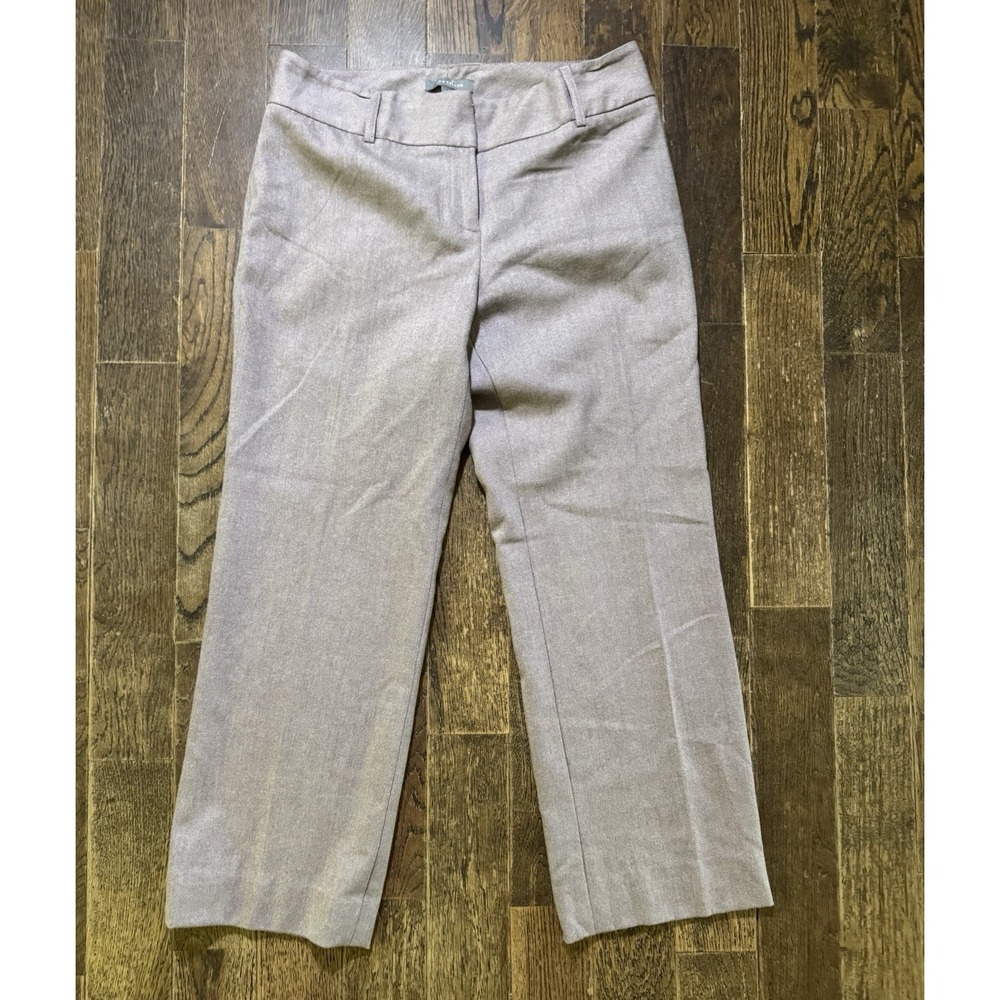 Ann Taylor Dress Pants Women's Size 4 Brown Wool Cashmere Blend Mid Rise Stretch